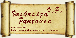 Vaskrsija Pantović vizit kartica
